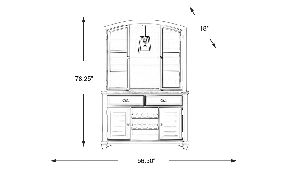 Dimension Image. Please refer to the Dimension Tab on this page for dimension details.