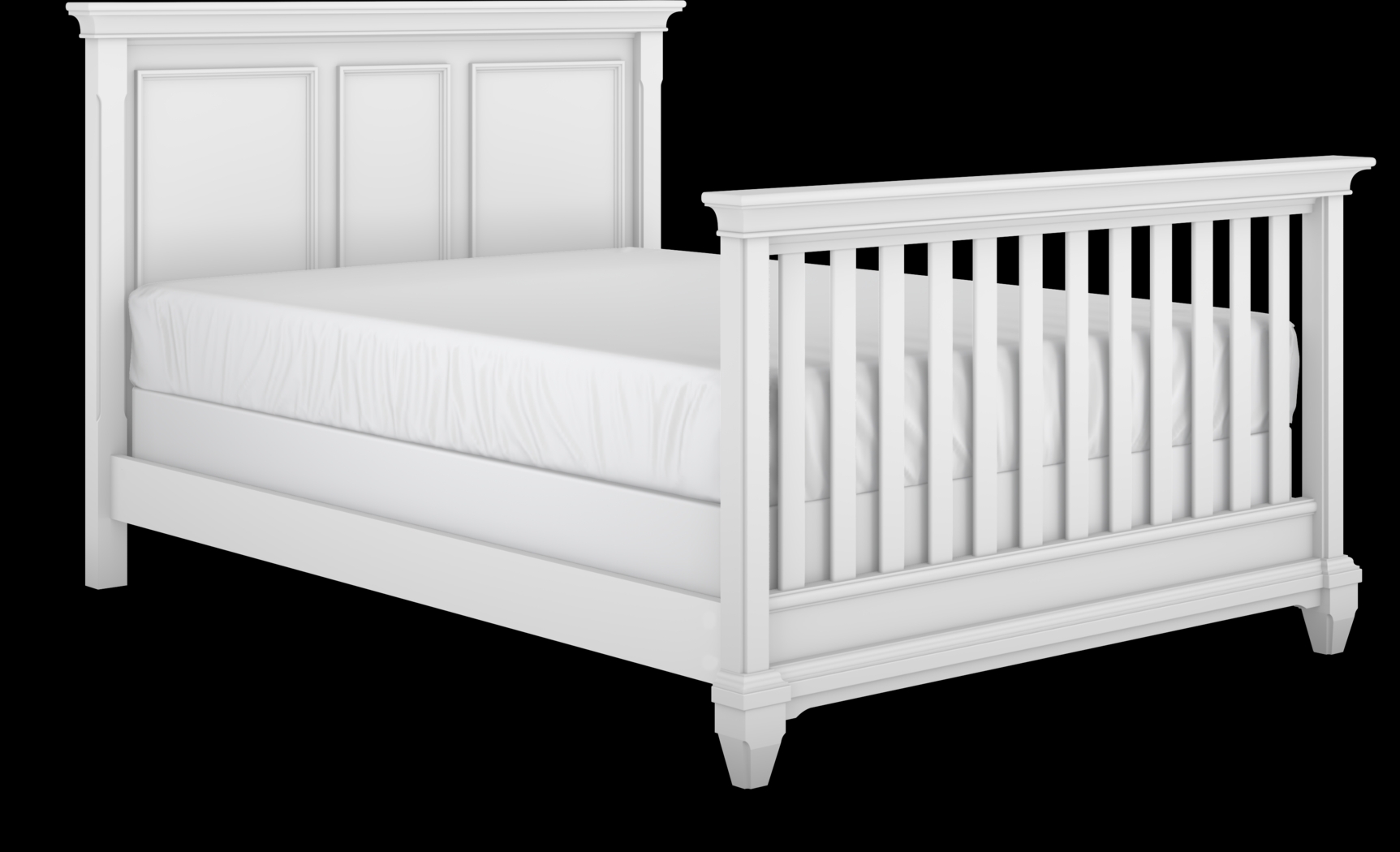 Hilton Head White 3 Pc Crib with Toddler and Full Conversion Rails - Thumbnail - Image 3