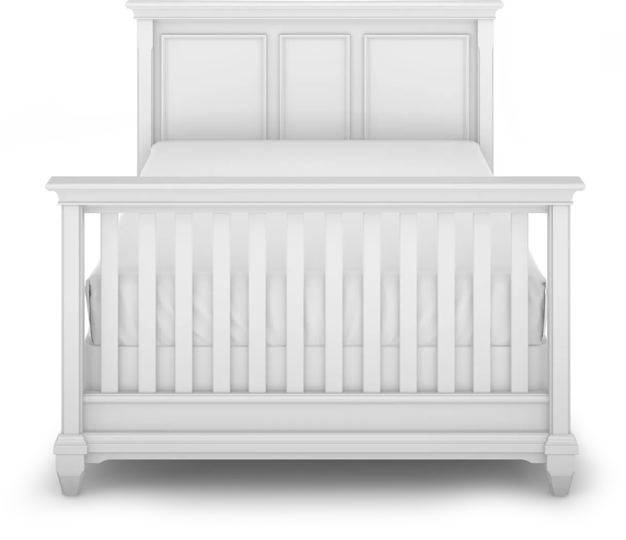 Hilton Head White 3 Pc Crib with Toddler and Full Conversion Rails - Image 6