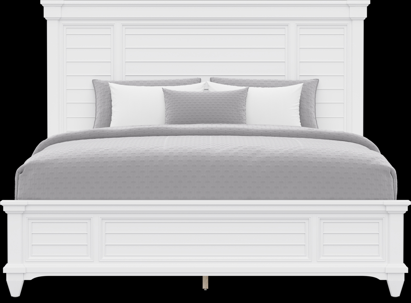 Hilton Head White 5 Pc King Panel Bedroom - Thumbnail - Image 3