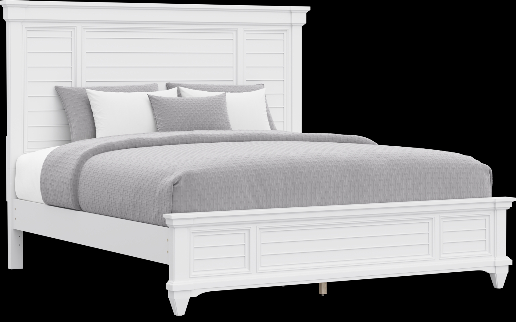 Hilton Head White 5 Pc King Panel Bedroom - Thumbnail - Image 2