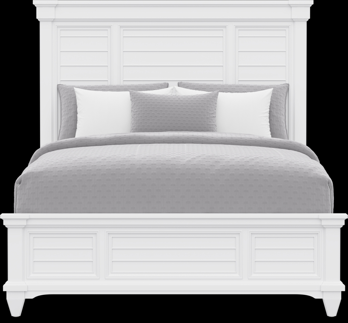 Hilton Head White 5 Pc Queen Panel Bedroom - Thumbnail - Image 3