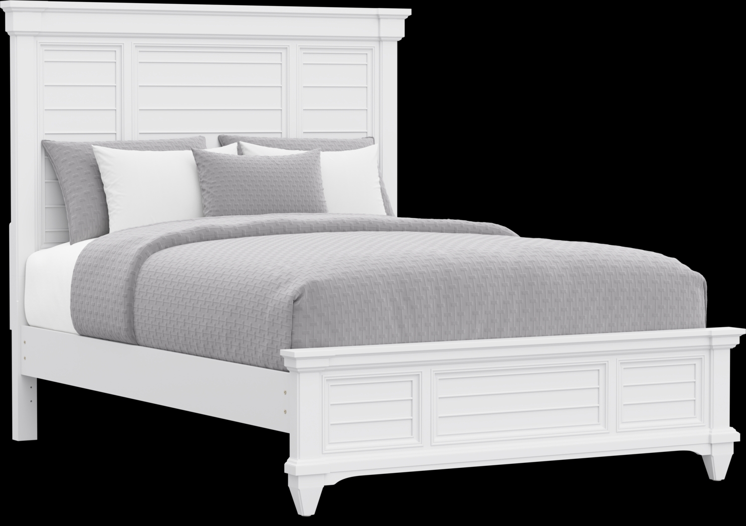 Hilton Head White 5 Pc Queen Panel Bedroom - Thumbnail - Image 2