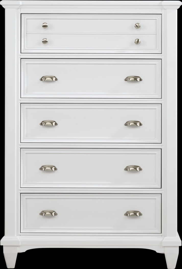 Hilton Head White 8 Pc King Panel Bedroom - Thumbnail - Image 9