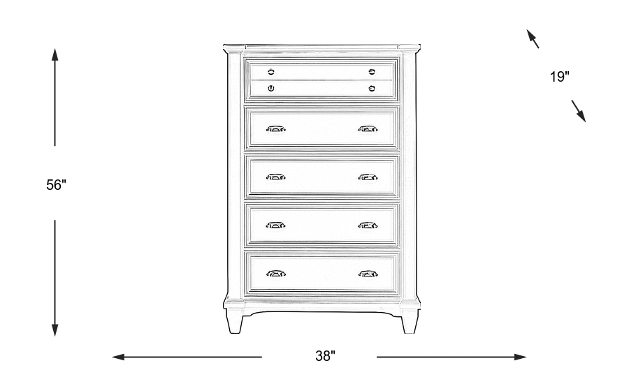 Dimension Image. Please refer to the Dimension Tab on this page for dimension details.