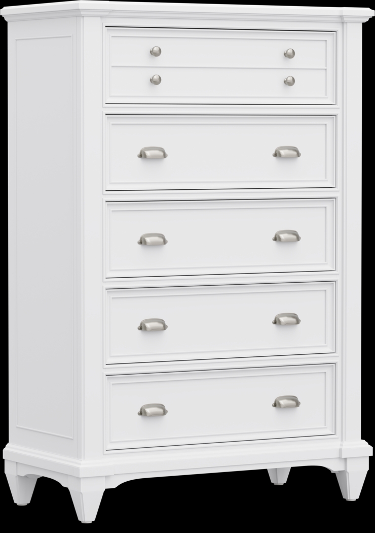 Hilton Head White 5 Pc Queen Panel Bedroom - Thumbnail - Image 6