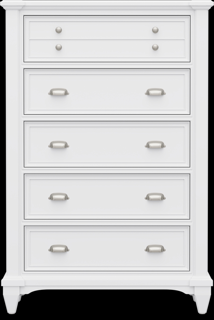 Hilton Head White 5 Pc Queen Panel Bedroom - Thumbnail - Image 5