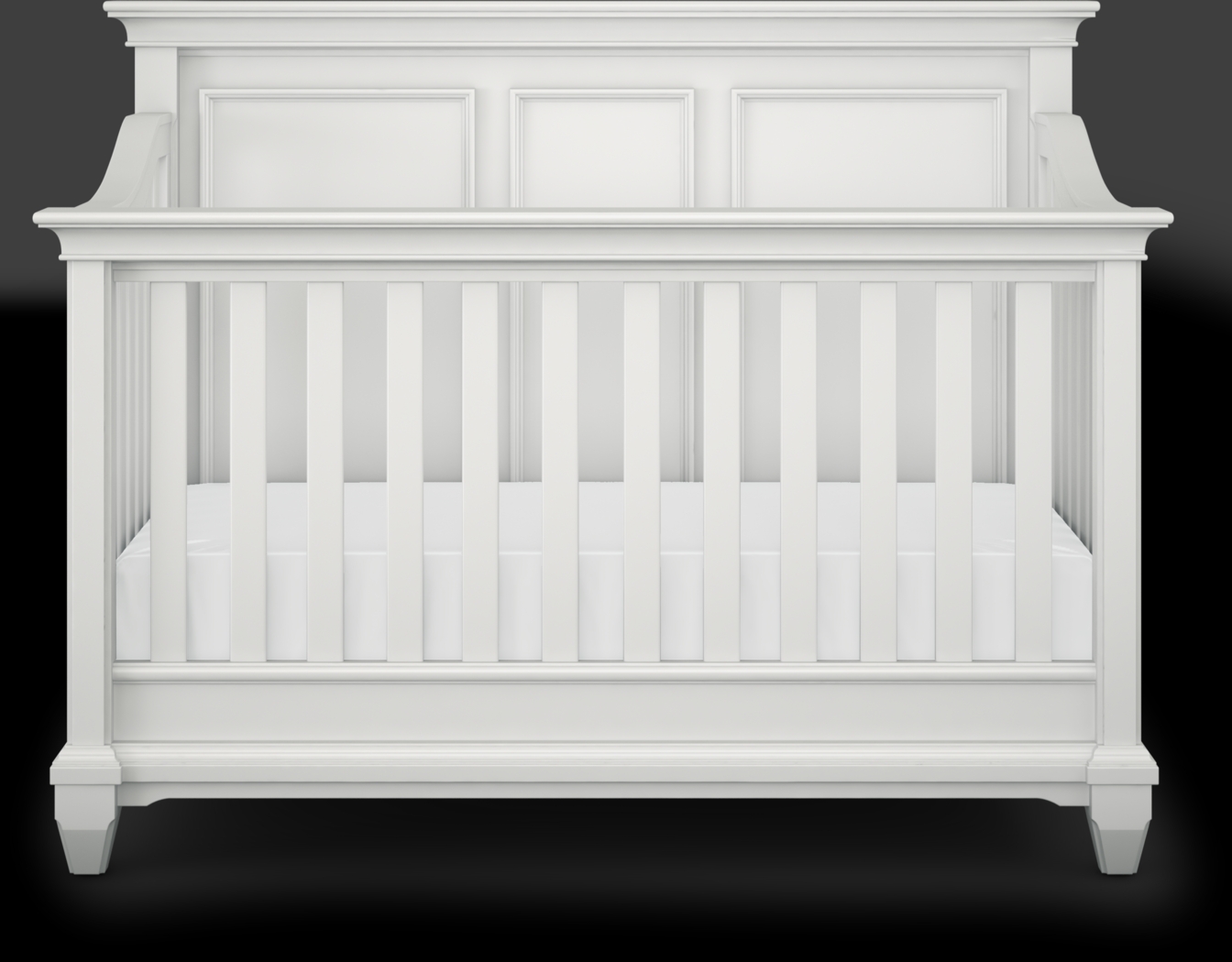 Hilton Head White 6 Pc Nursery with Toddler & Conversion Rails - Thumbnail - Image 3