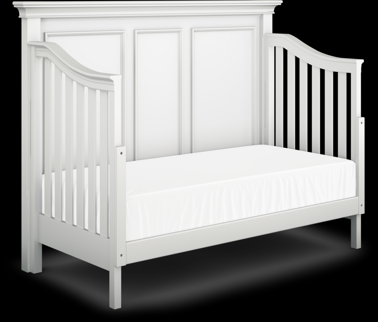 Hilton Head White 6 Pc Nursery with Toddler & Conversion Rails - Thumbnail - Image 4
