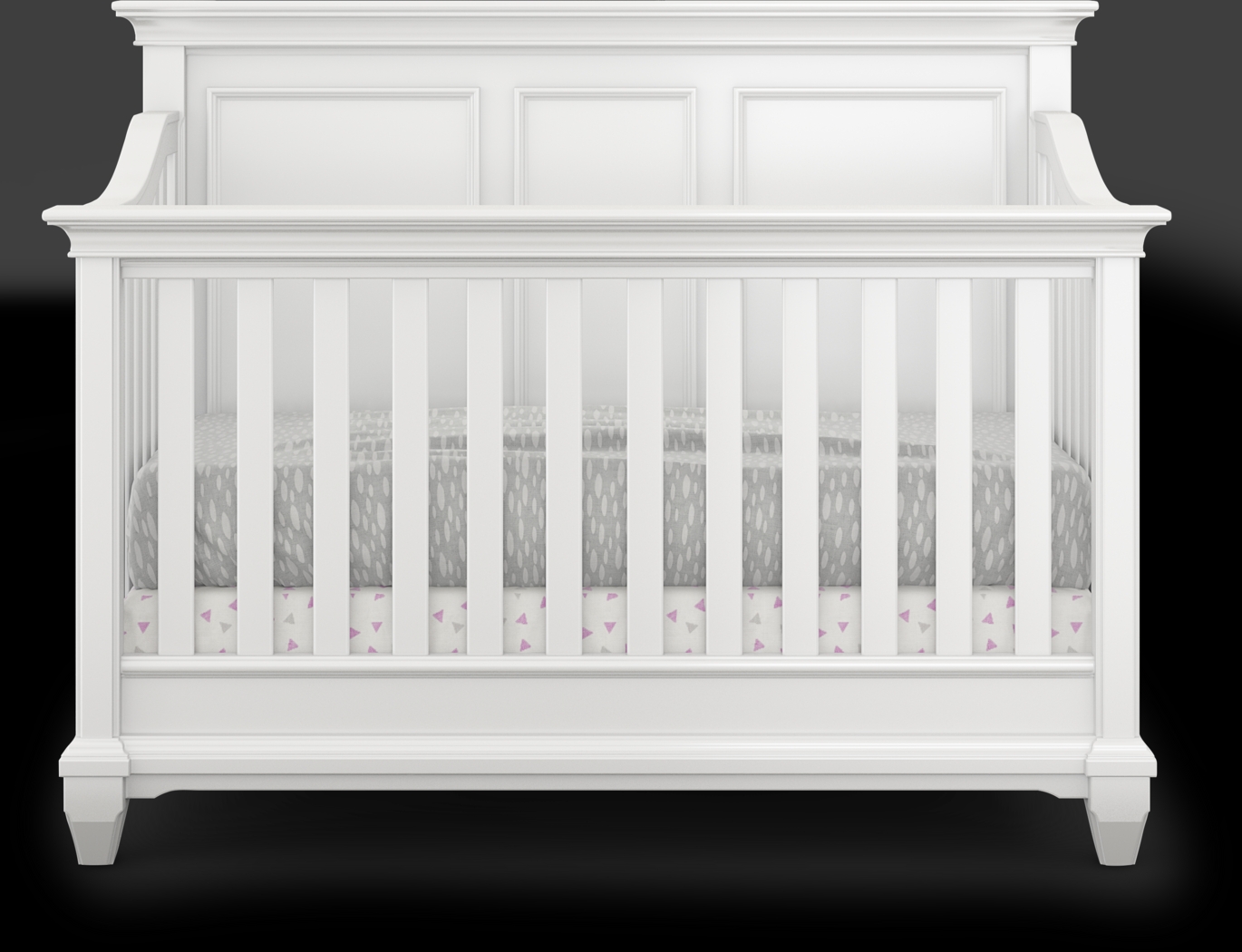 Hilton Head White 6 Pc Nursery with Toddler & Conversion Rails - Thumbnail - Image 6