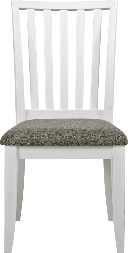 Hilton Head Graphite 5 Pc Trestle Dining Room with White Chairs - Thumbnail - Image 4