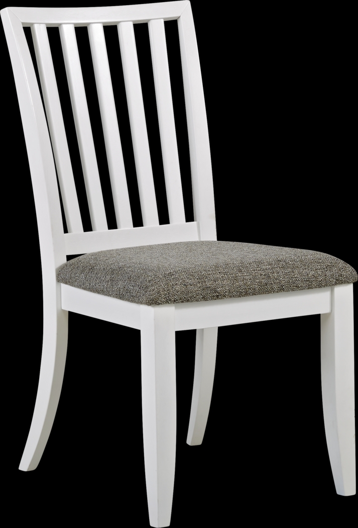 Hilton Head Graphite 5 Pc Trestle Dining Room with White Chairs - Thumbnail - Image 4