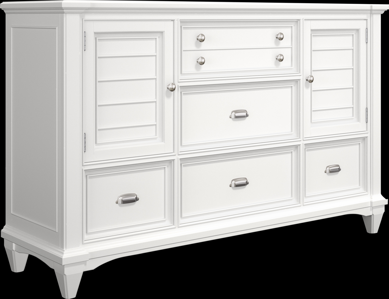 Hilton Head White 5 Pc King Panel Bedroom - Thumbnail - Image 6