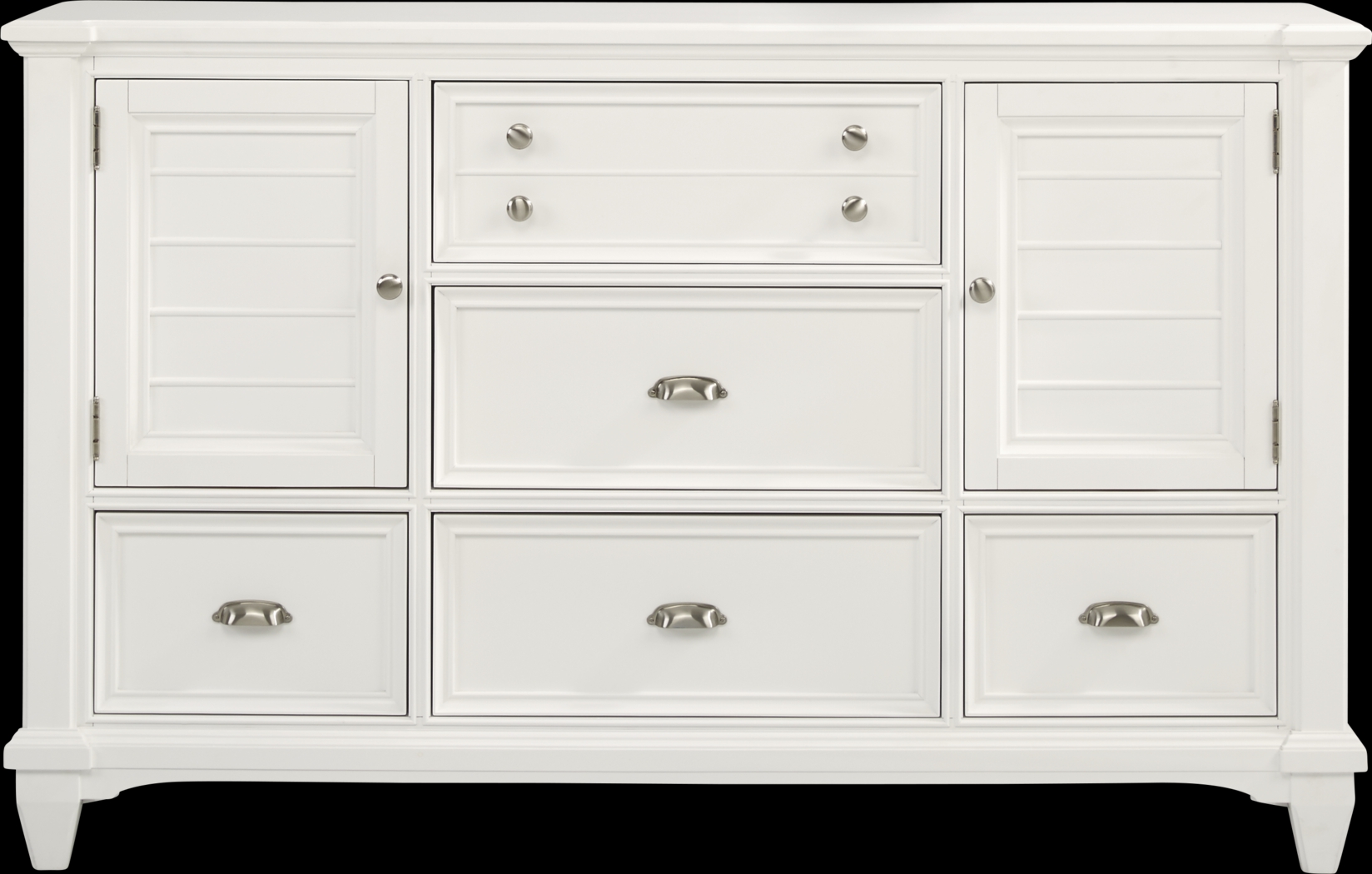 Hilton Head White 5 Pc King Panel Bedroom - Thumbnail - Image 5