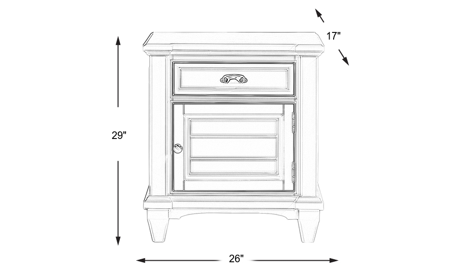 Dimension Image. Please refer to the Dimension Tab on this page for dimension details.