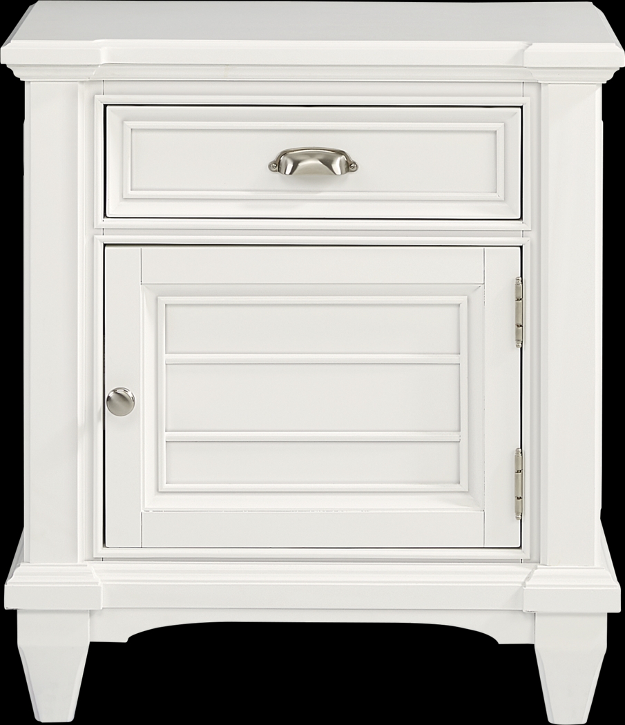 Hilton Head White Door Nightstand - Thumbnail - Image 1