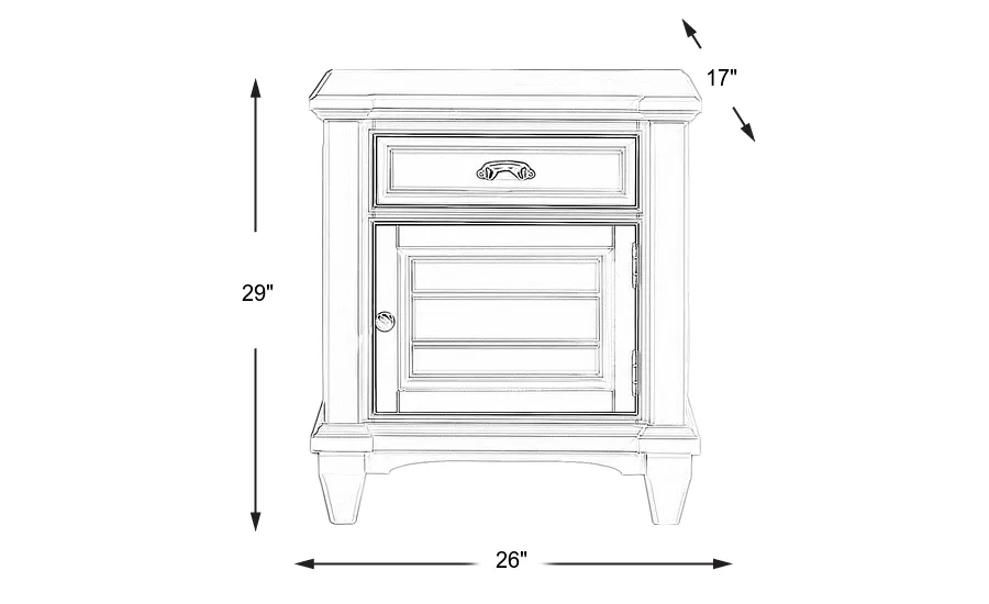 Dimension Image. Please refer to the Dimension Tab on this page for dimension details.