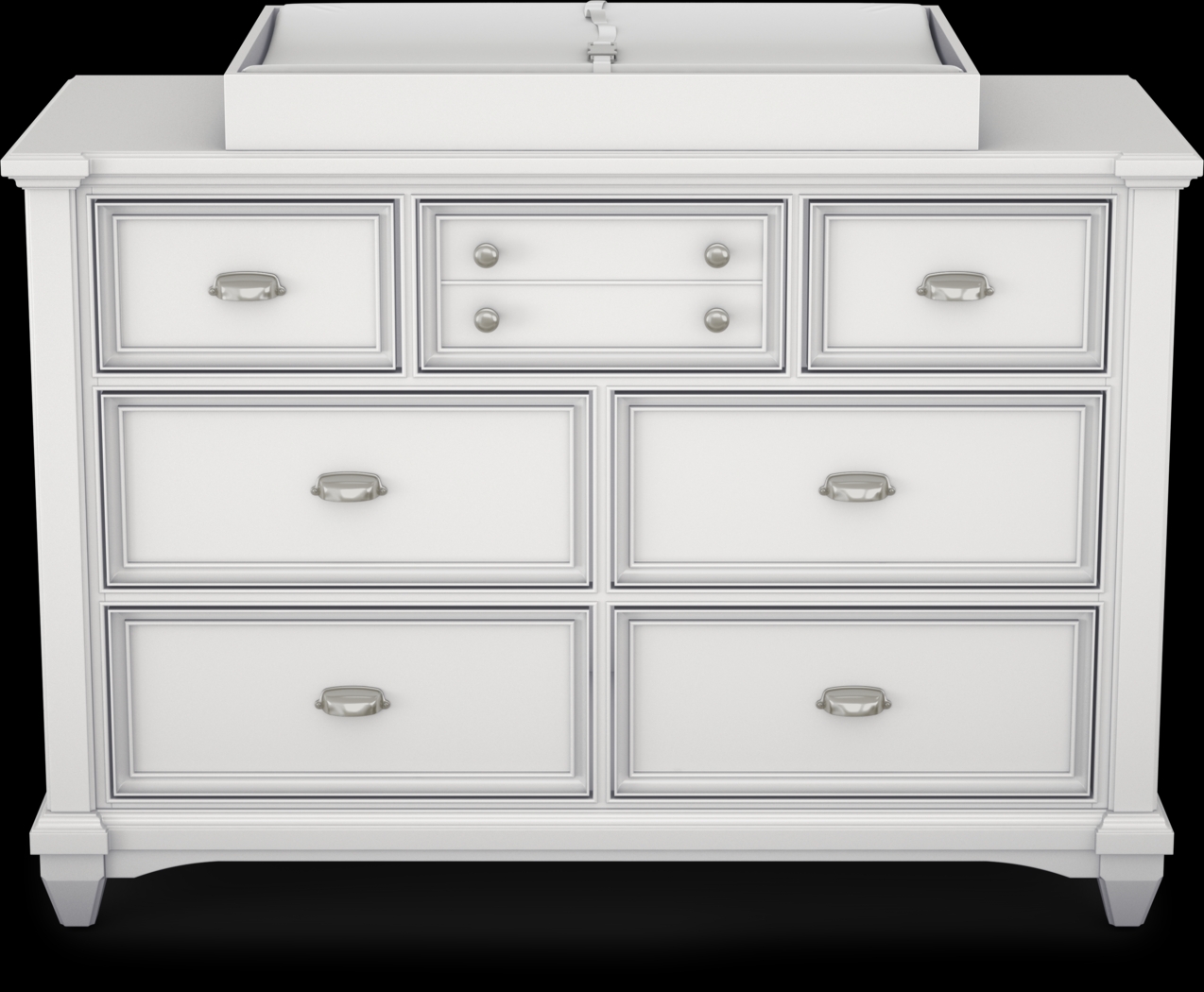 Hilton Head White 6 Pc Nursery with Toddler & Conversion Rails - Thumbnail - Image 8