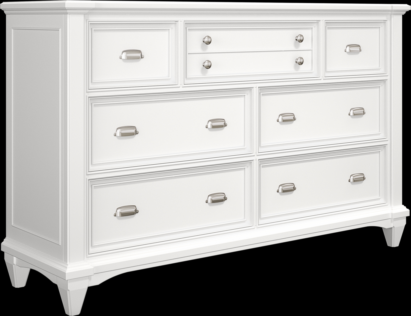 Hilton Head White 5 Pc Queen Panel Bedroom - Thumbnail - Image 6