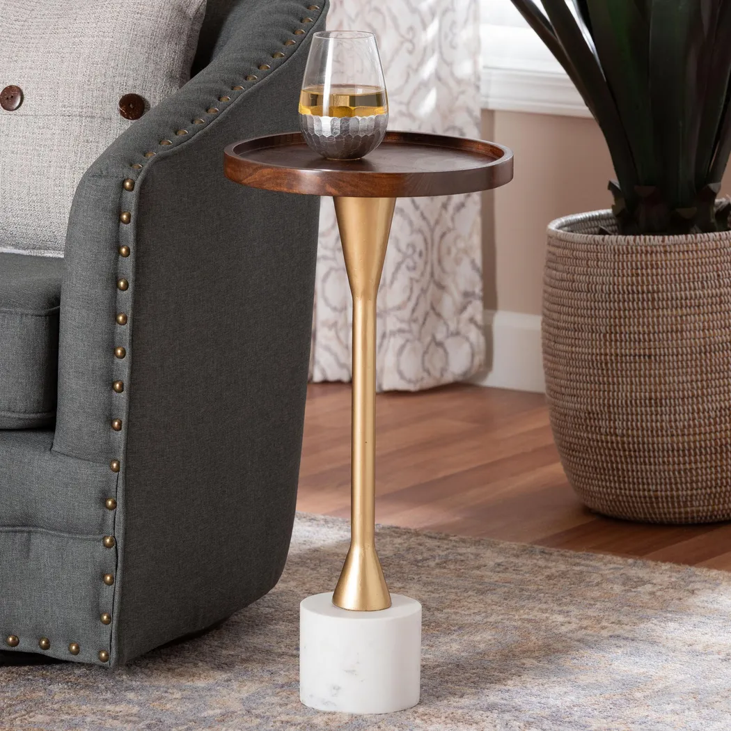 Himun Brown/Gold Accent Table - Thumbnail - Image 2