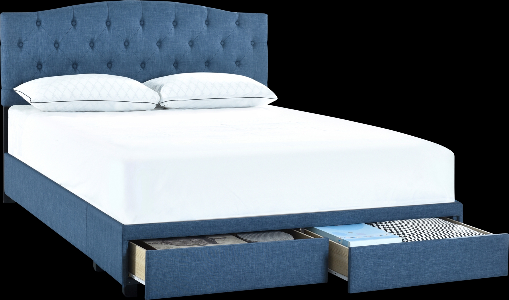 Hinesville Blue Queen Bed - Thumbnail - Image 4