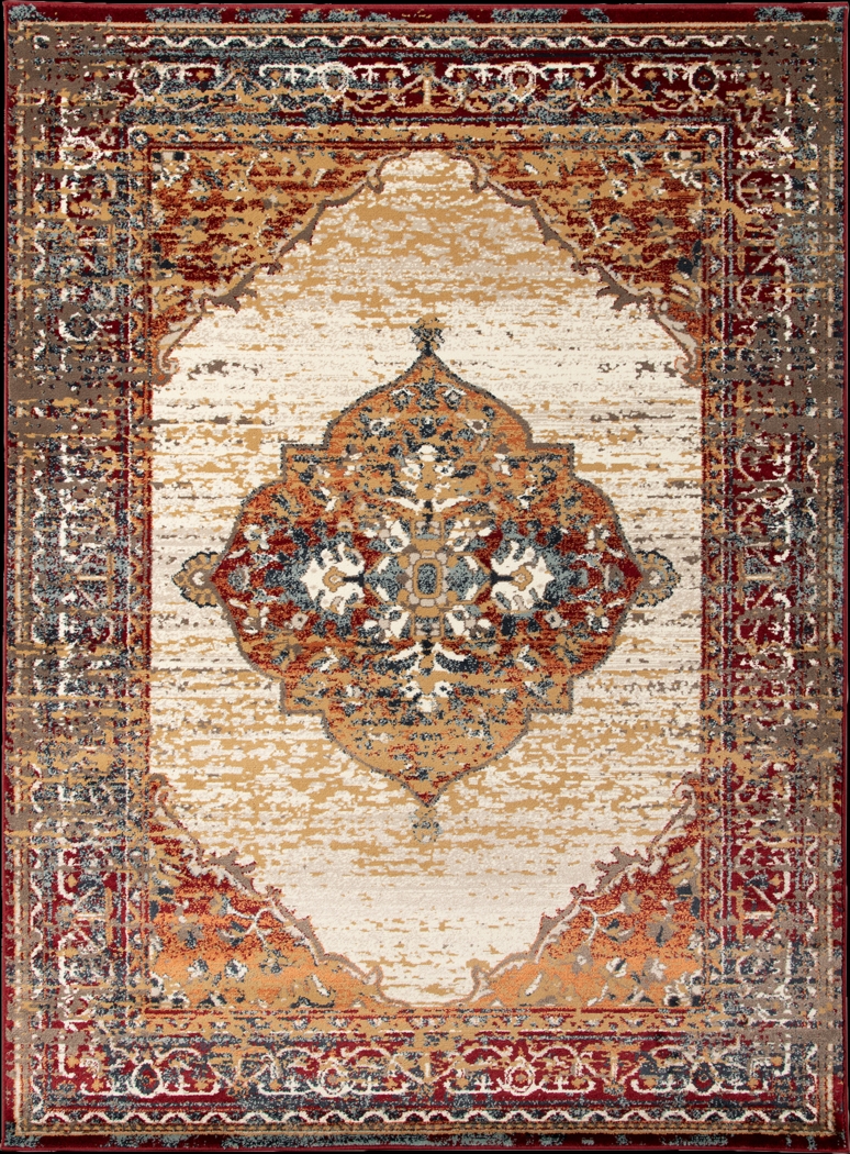 Hinher Red 5'1 x 7'6 Rug - Thumbnail - Image 1
