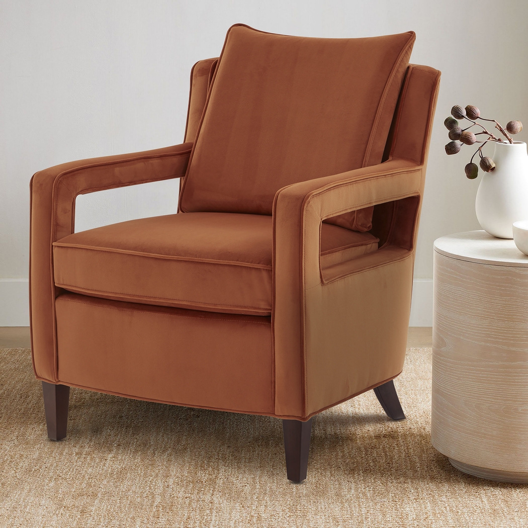 Hinkel Orange Accent Chair - Thumbnail - Image 2