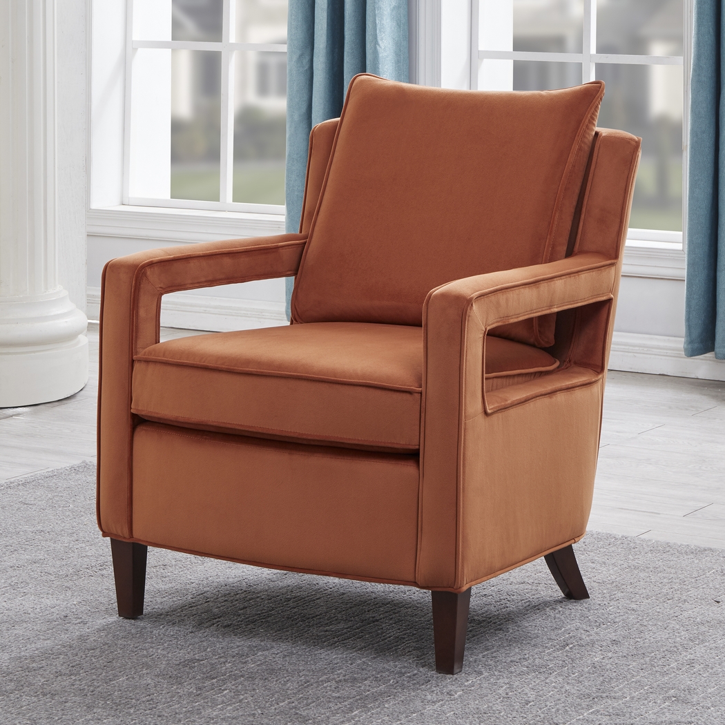 Hinkel Orange Accent Chair - Thumbnail - Image 3