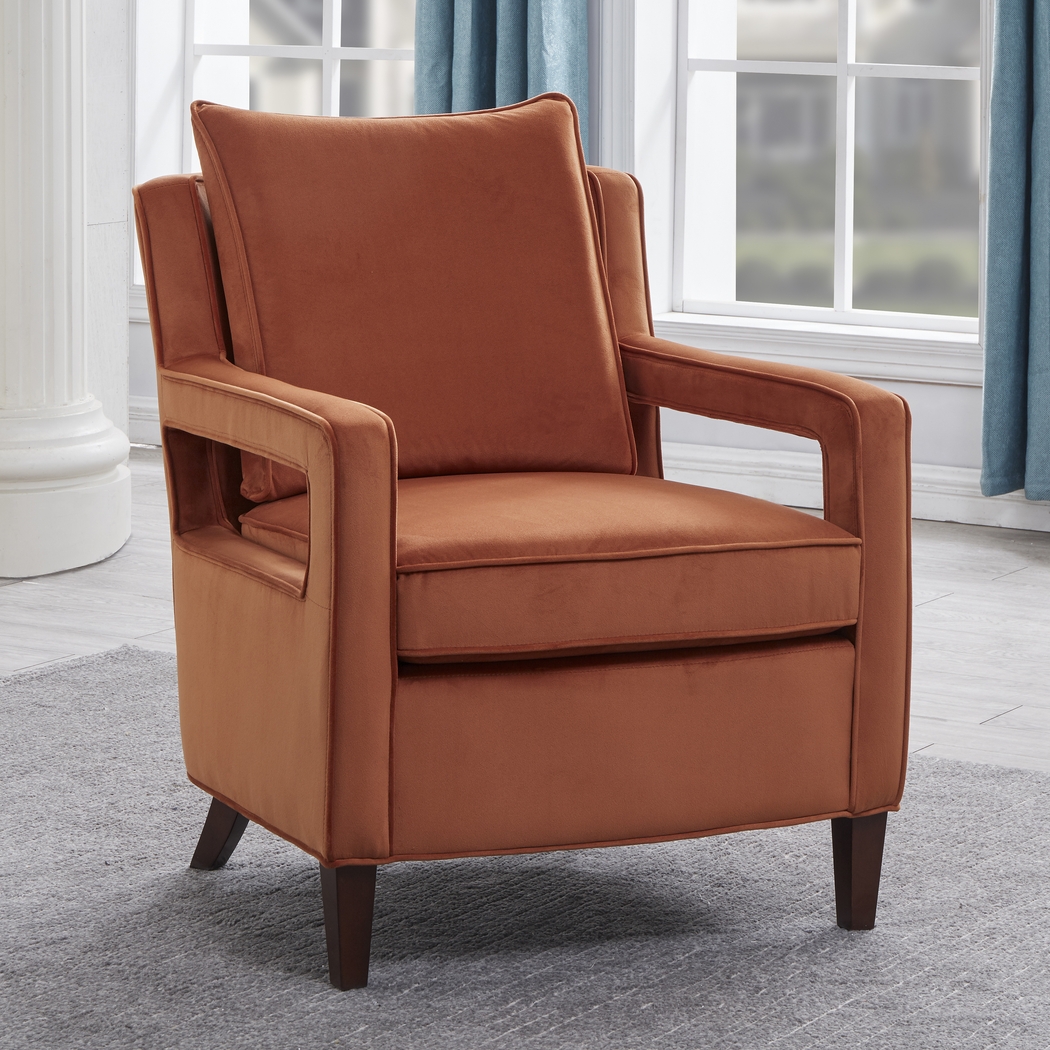 Hinkel Orange Accent Chair - Thumbnail - Image 4