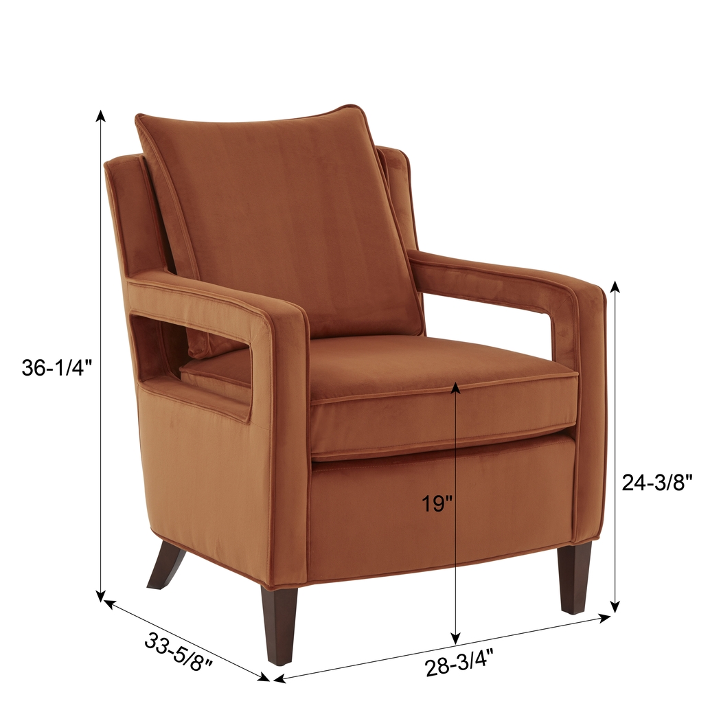 Hinkel Orange Accent Chair - Thumbnail - Image 14
