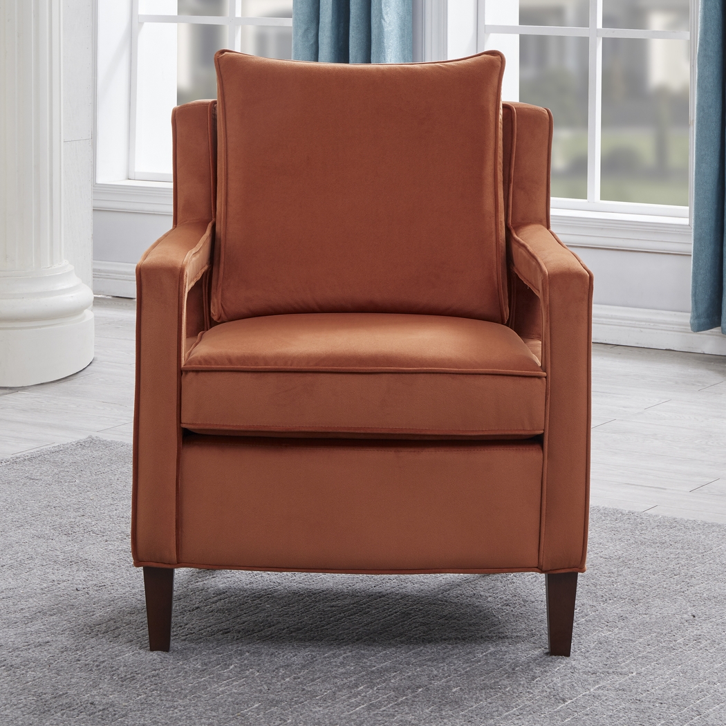 Hinkel Orange Accent Chair - Thumbnail - Image 5