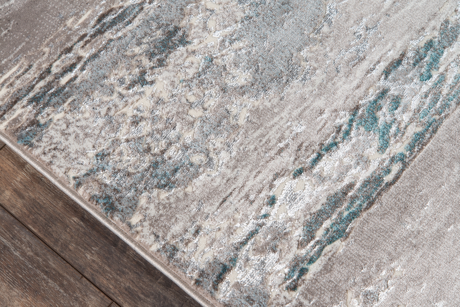 Hobard Teal 5' x 7'6 Rug - Thumbnail - Image 3