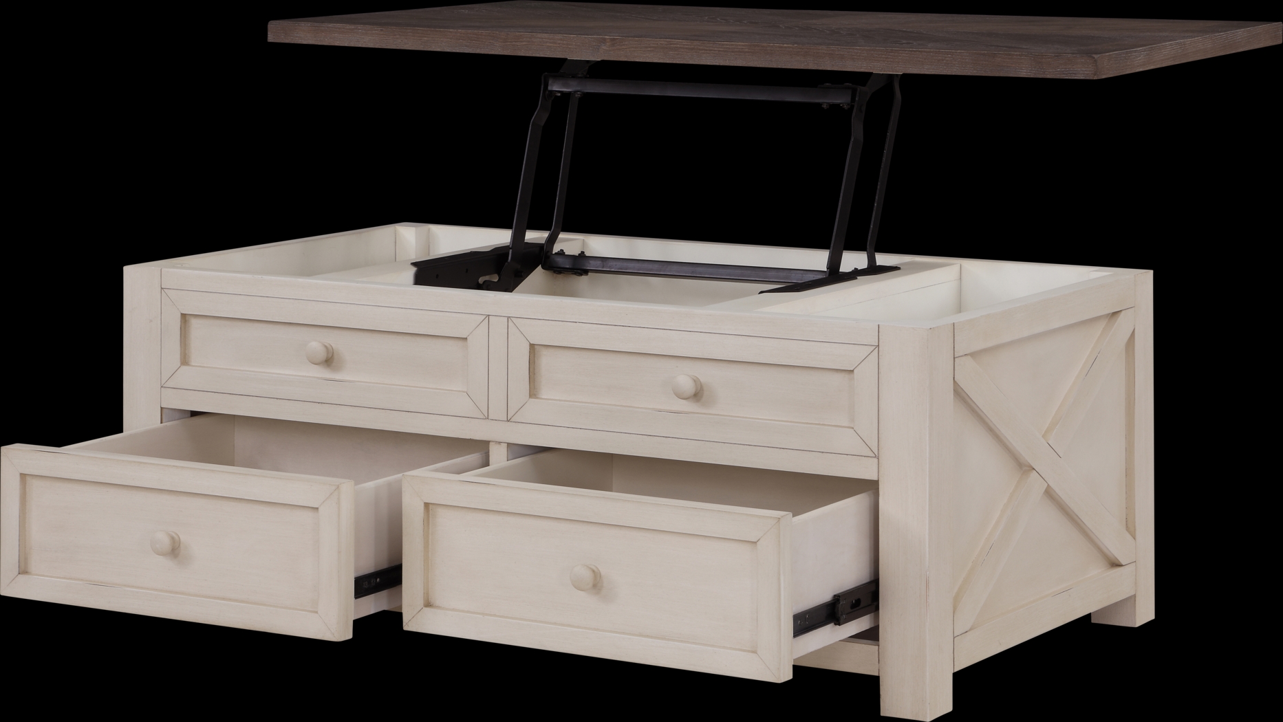 Hoege Cream Lift-Top Cocktail Table - Thumbnail - Image 3
