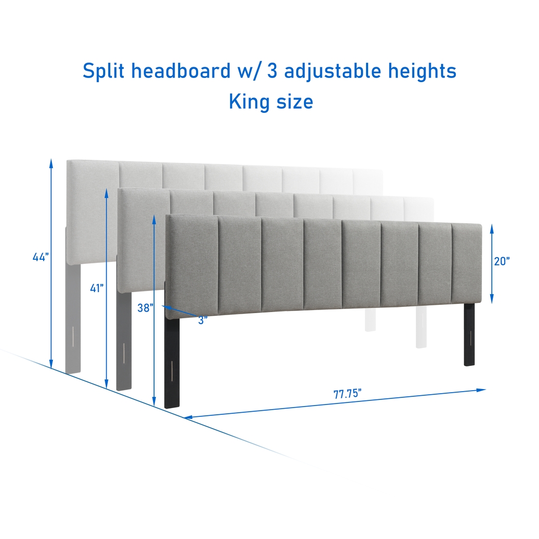 Hokuao Light Gray King Headboard - Thumbnail - Image 6