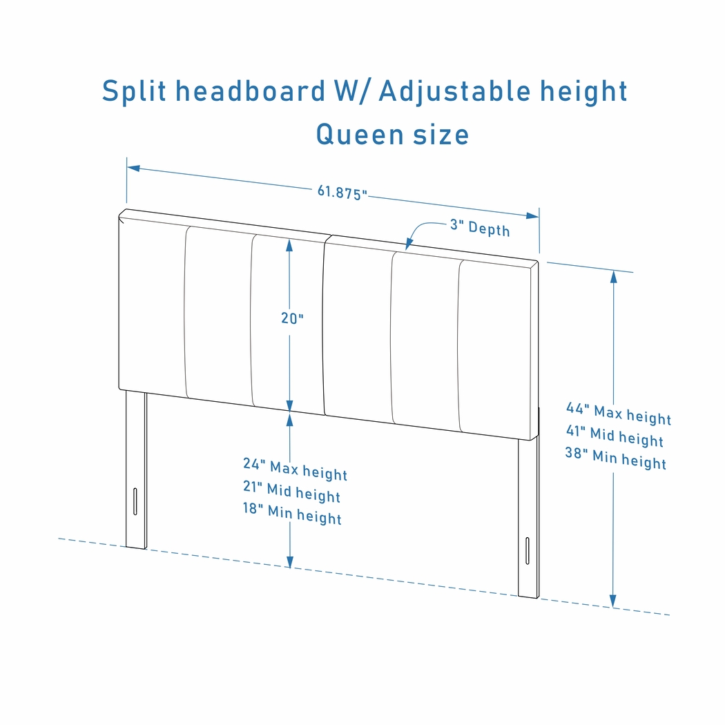 Hokuao Light Gray Queen Headboard - Thumbnail - Image 5