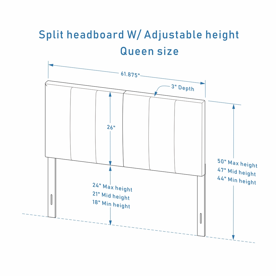 Hokuao Light Gray Queen Headboard - Thumbnail - Image 6