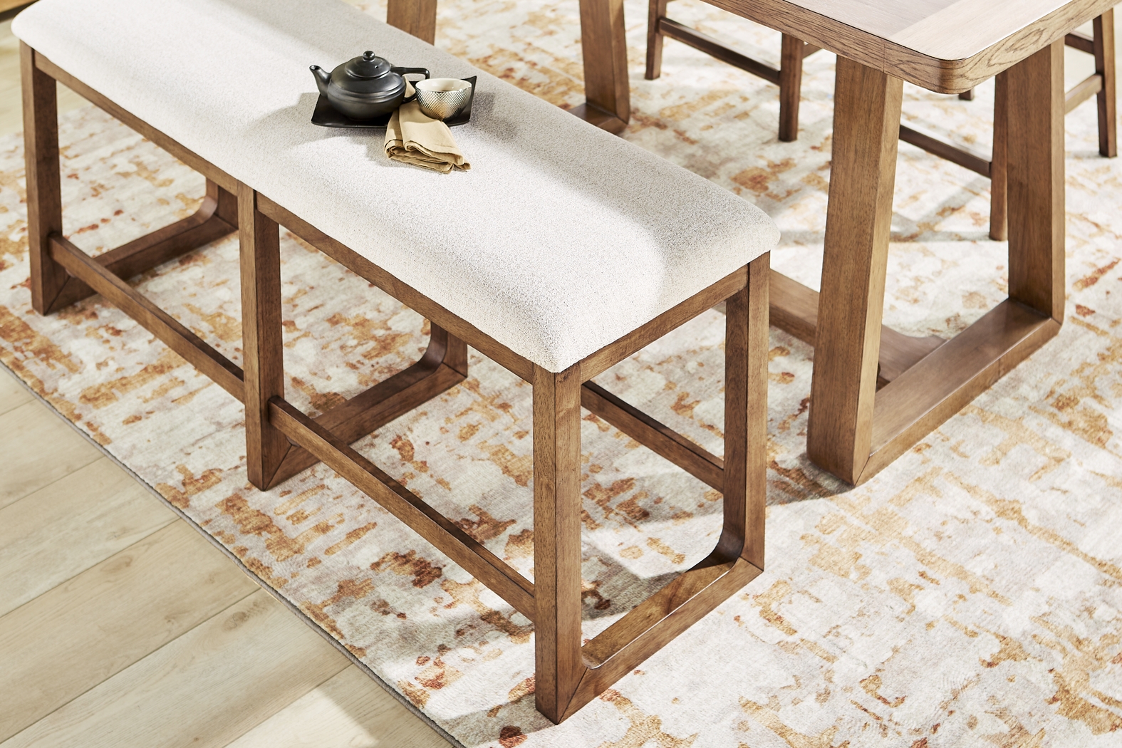 Holden Brown Counter Height Dining Bench - Thumbnail - Image 4