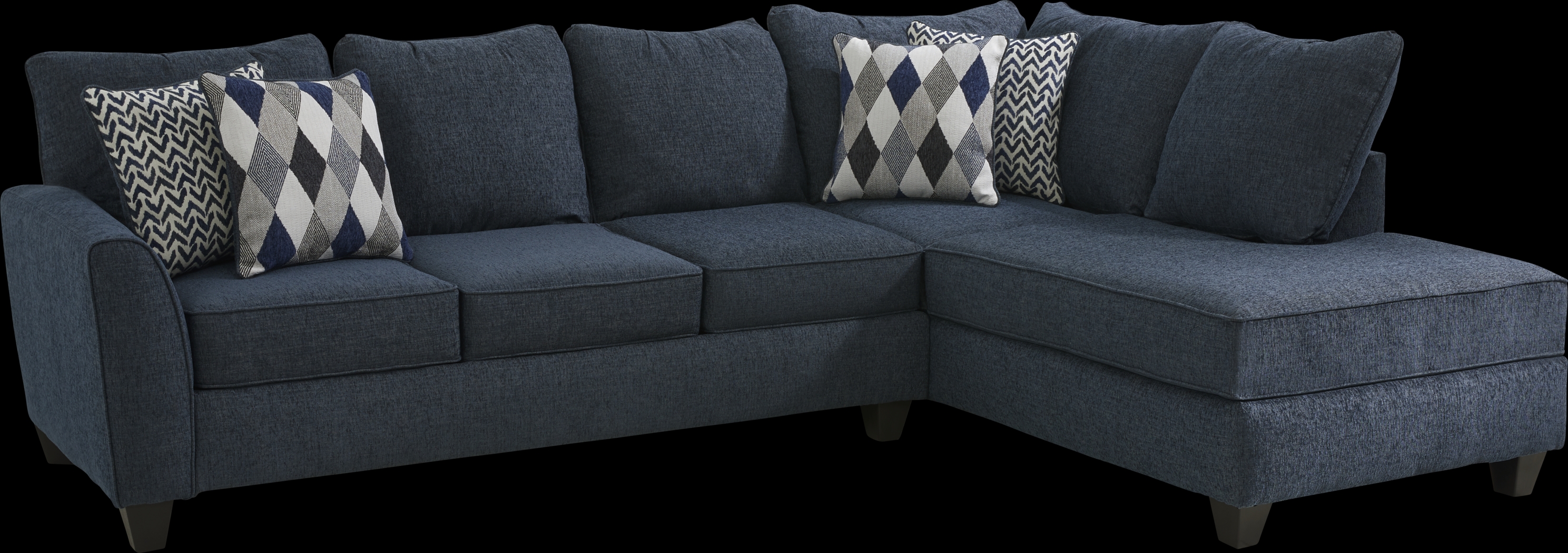 Holiday Grove Blue 5 Pc Sectional Living Room - Thumbnail - Image 2