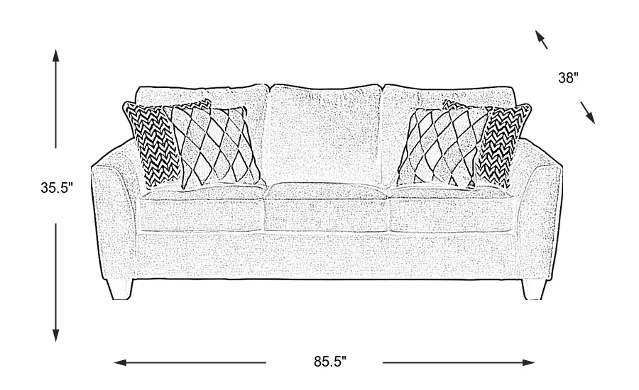 Dimension Image. Please refer to the Dimension Tab on this page for dimension details.