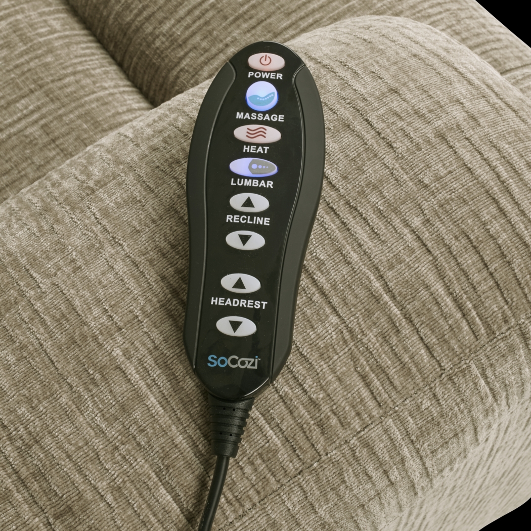 Hollace Beige Triple Power Recliner - Thumbnail - Image 3