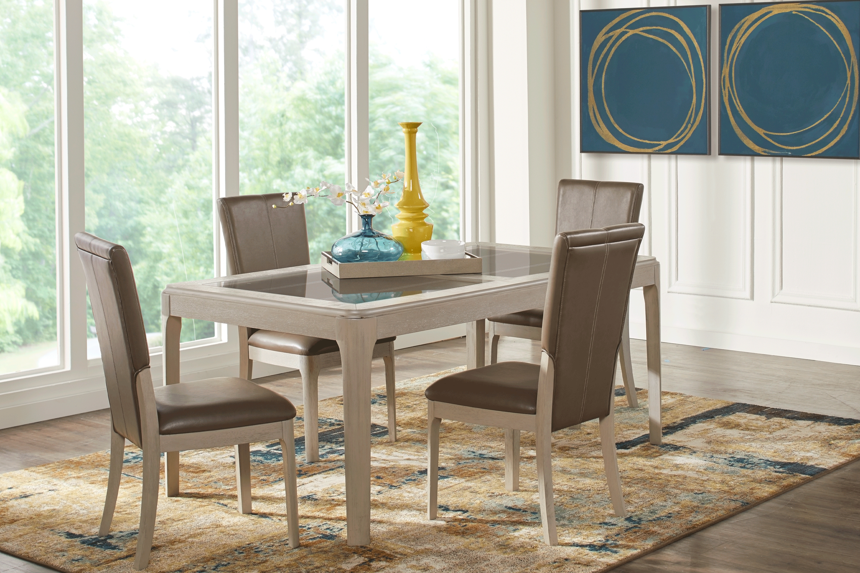 Holliston Gray 5 Pc Dining Room - Thumbnail - Image 1