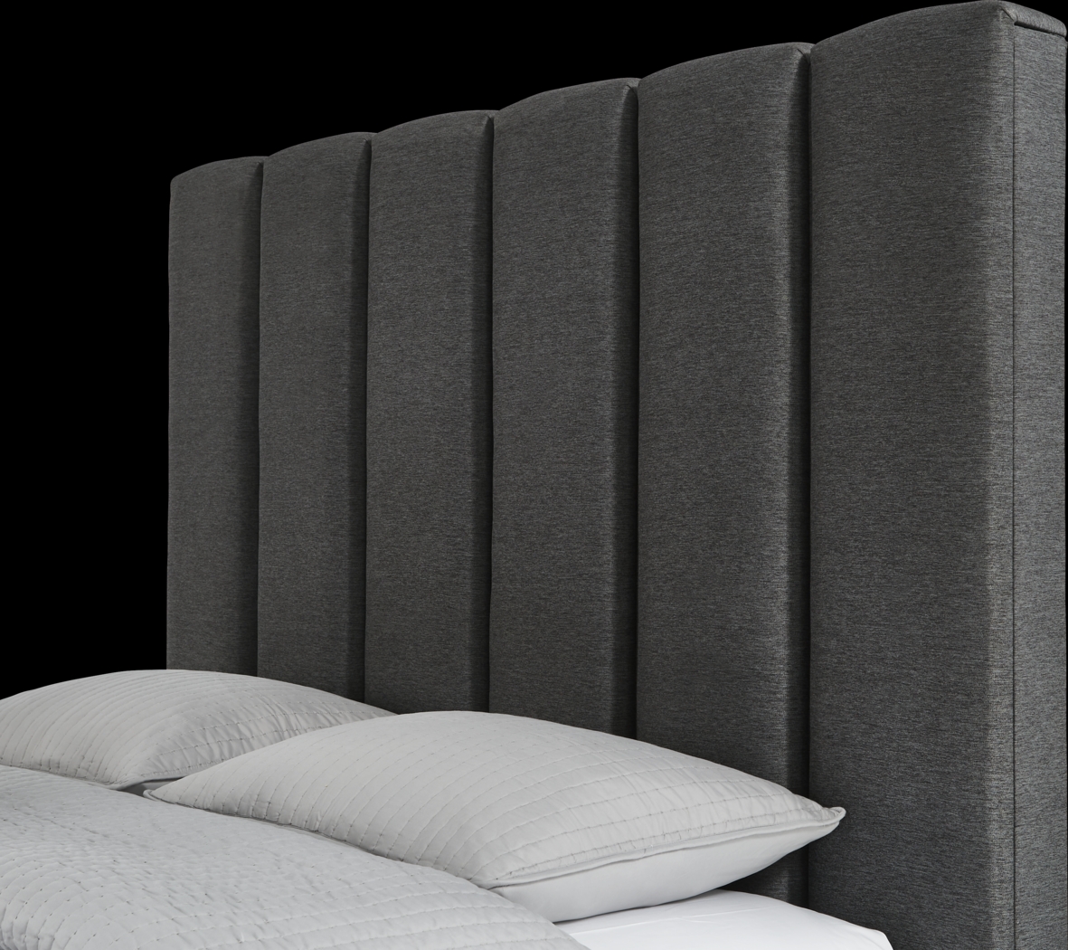 Holloway Dark Gray 3 Pc King Platform Bed - Thumbnail - Image 2