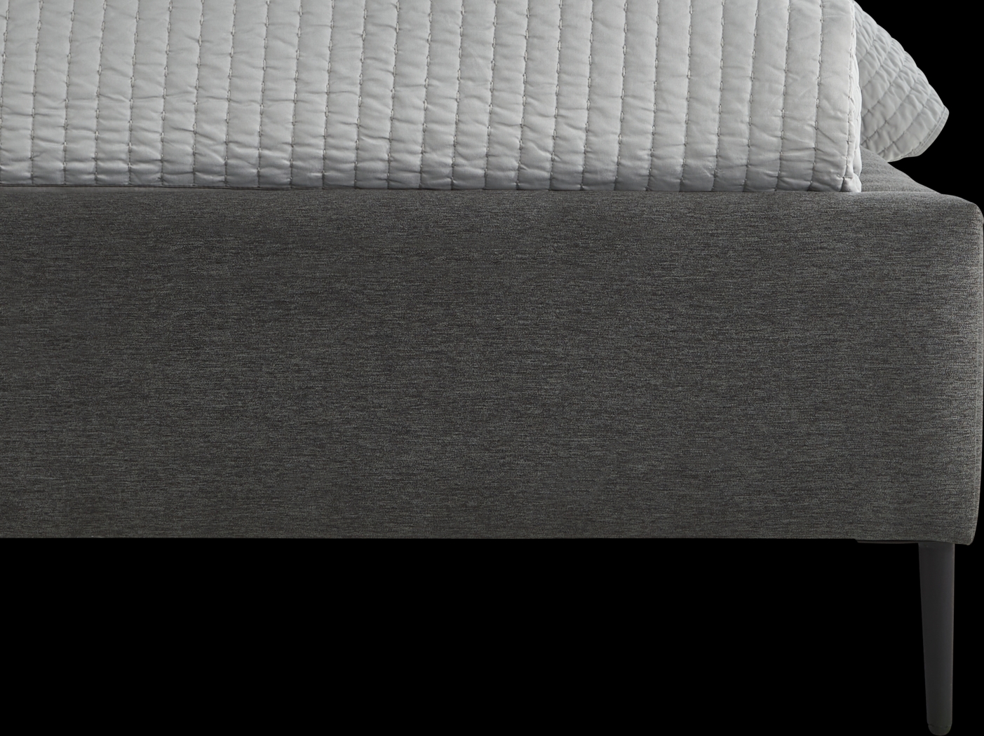 Holloway Dark Gray 3 Pc Queen Platform Bed - Thumbnail - Image 3