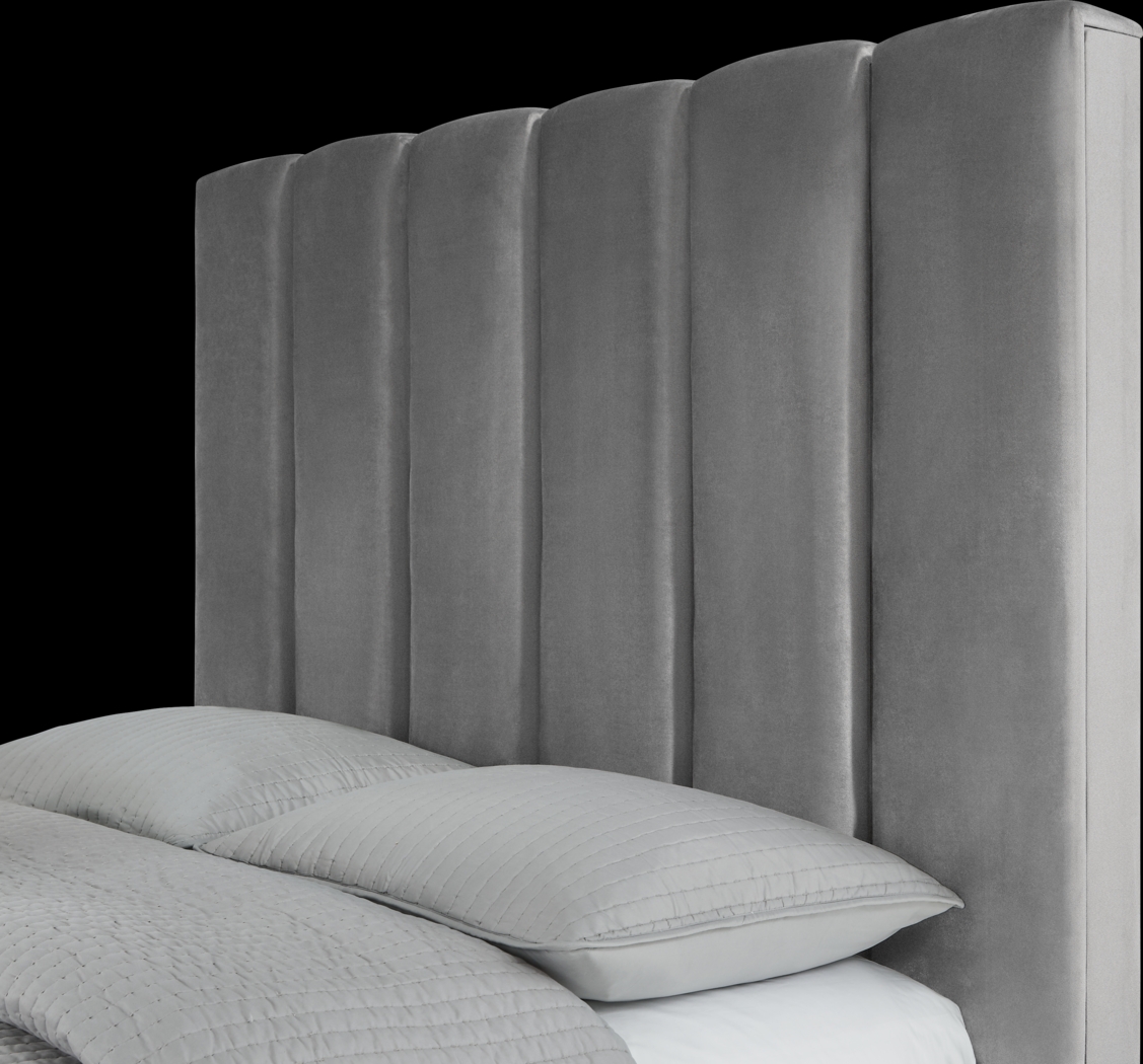 Holloway Light Gray 3 Pc King Platform Bed - Thumbnail - Image 2