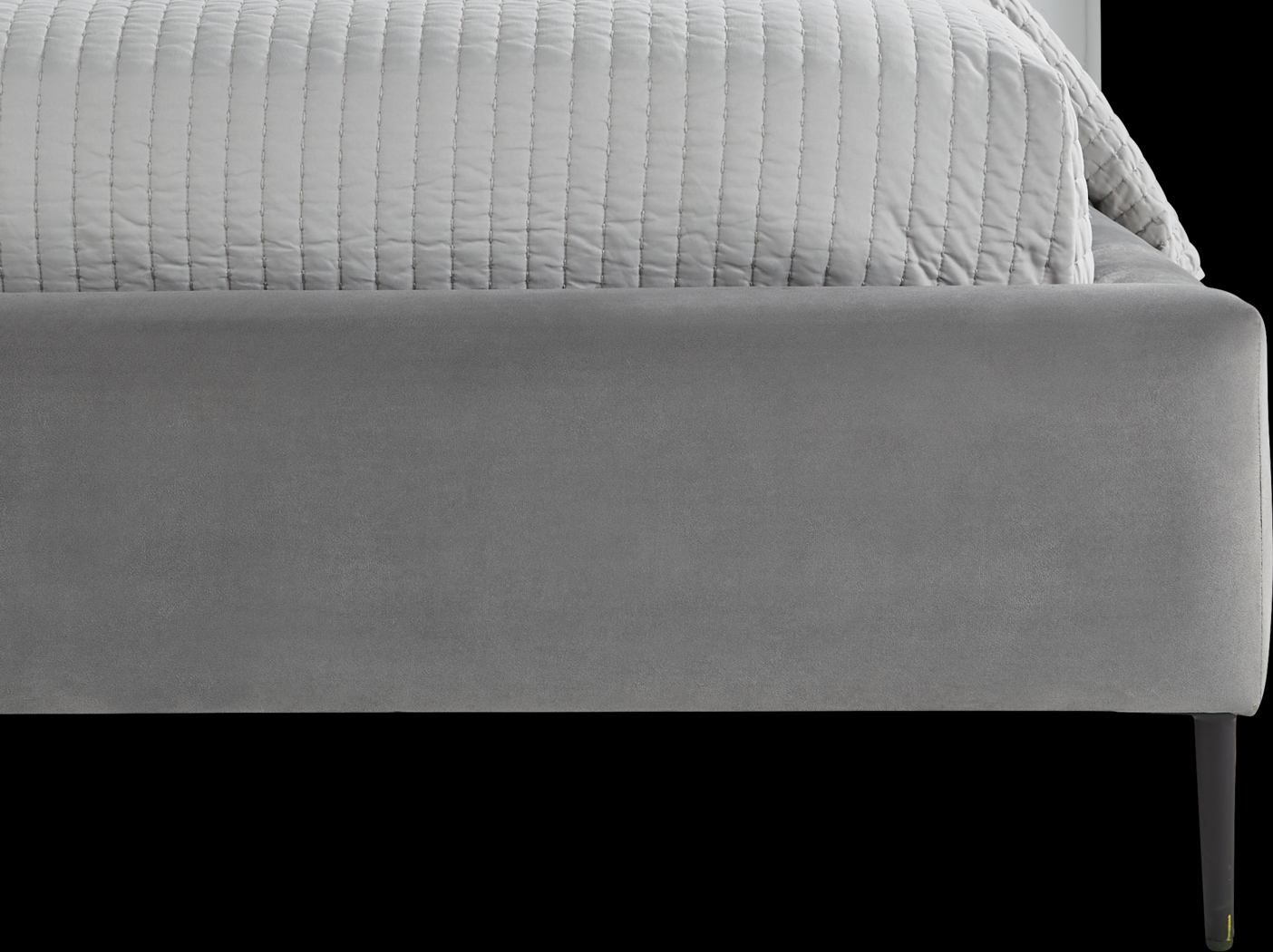 Holloway Light Gray 3 Pc Queen Platform Bed - Thumbnail - Image 3