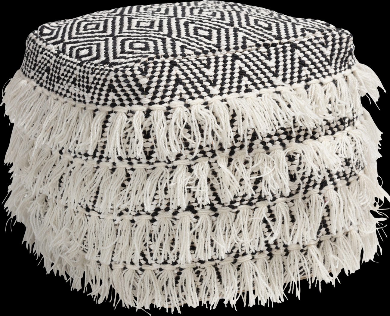 Holly Vista Beige Pouf - Thumbnail - Image 1