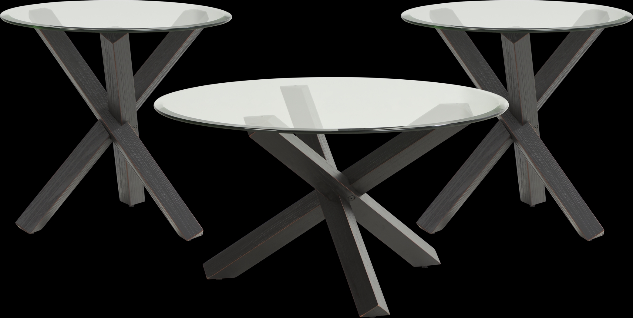Hollybrooke Black 3 Pc Table Set - Thumbnail - Image 1