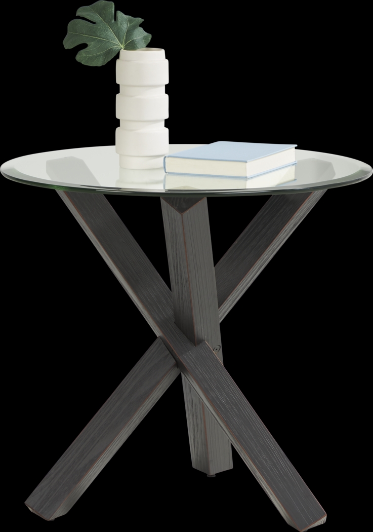Hollybrooke Black End Table - Thumbnail - Image 2