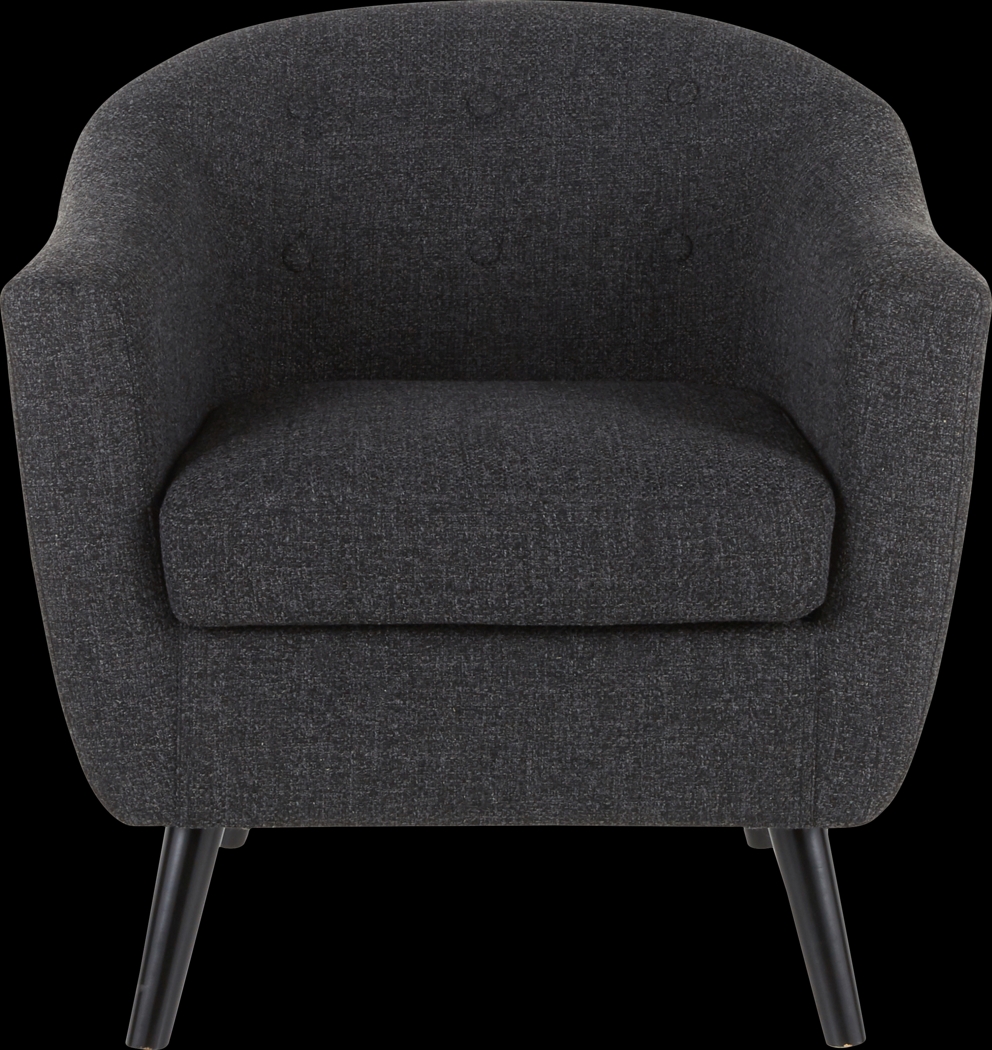Hollylock Black Accent Chair - Thumbnail - Image 2