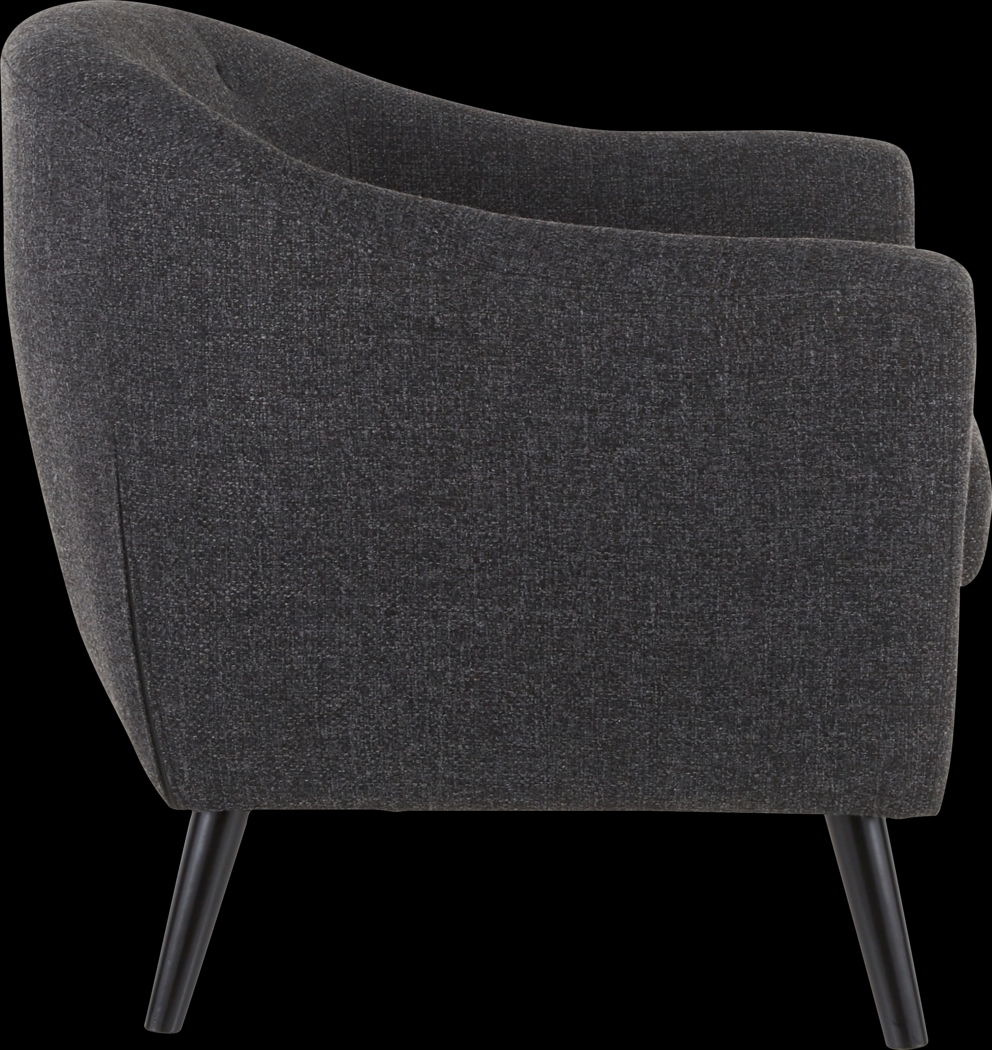Hollylock Black Accent Chair - Thumbnail - Image 3